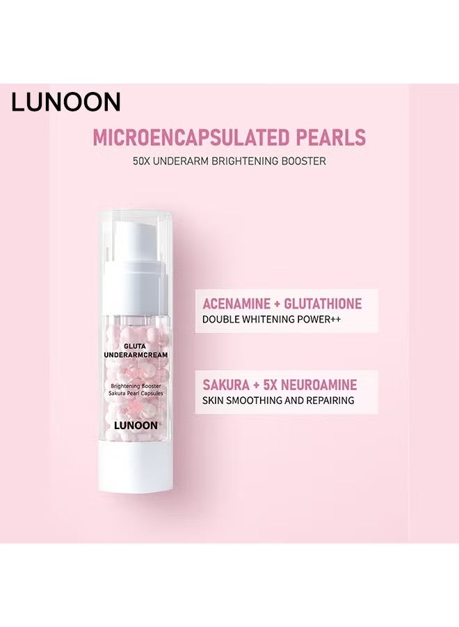 LUNOON Sakura Pearl Capsules Gluta Brightening Underarm Cream, Sakura Underarm Whitening Cream, Sakura Pearl Capsule, Brightening Booster Sakura Pearl Capsules, Sakura Gluta Brightening Underarm Cream - Image 4